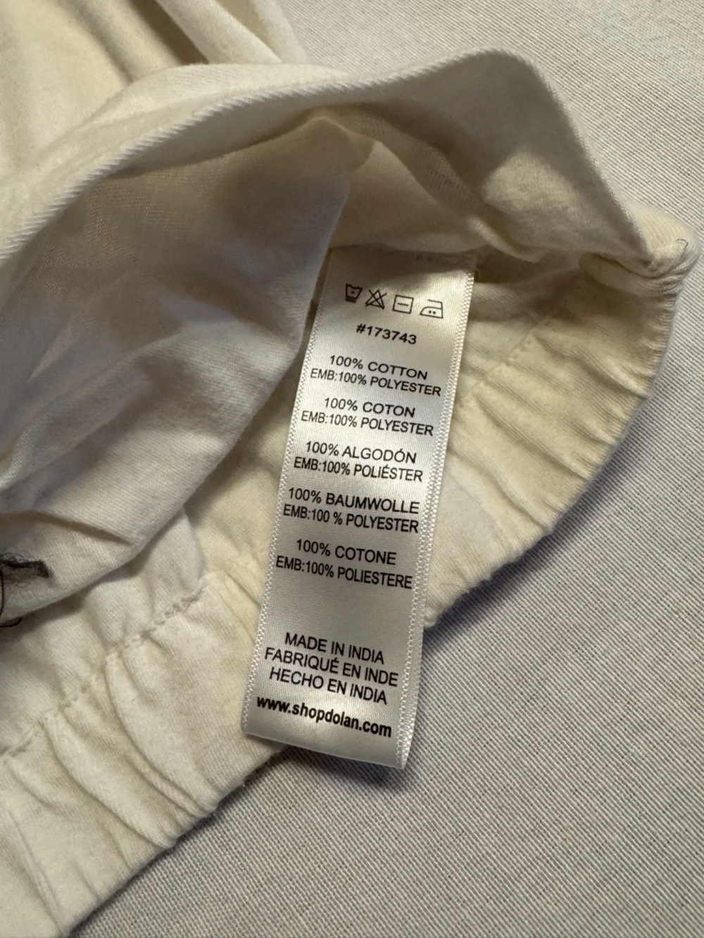 Dolan Left Coast Ivory Embroidered Flutter Sleeve Boho Top Womens Medium - Picture 6 of 6